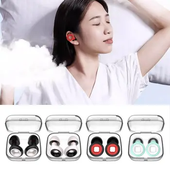 1 Чифт силиконови затычек за уши с шумопотискане за сън, за да проверите за намаляване на шума, Звукоизолирани тапи за уши с шумопотискане