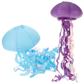2 бр. Хартиени фенери във формата на медузи, вечерни украса, в класната стая, чиято декоративна украса на закрито