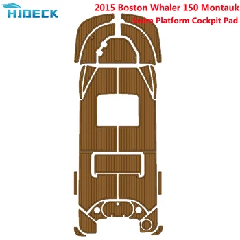 2015 Boston Whaler 150 Монтоук Плавательная Платформа Кокпита на Лодката EVA Пяна на Палубата От Тиково Дърво Подложка За Пода Адаптивни