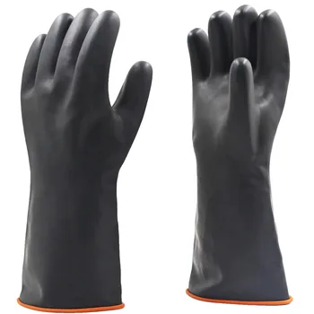 3 чифта непромокаеми ръкавици с Дължина 35/45/55 см, Химически устойчиви гумени работни защитни ръкавици, Промишлени Латексови ръкавици защитни