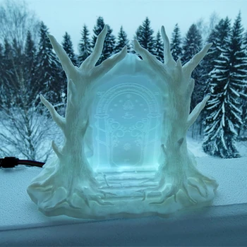 3D Печатни бели врати Дурин Западна врата на Шопа Elven вратата Уникален Начало Декор Настолни Изделия Скулптура
