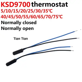 5ШТ KSD9700 Преминете на постоянна Температура 5A/250V Нормално Затворен/Отворен Термостат 45 50 55 60-100 Градуса Биметаллический Дисков Топлинна