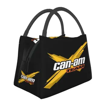 Can-Am BRP ATV Лого Термоизолированные Чанти за Обяд Женски Сменяеми Торбички за Обяд и за Офис На открито Кутия За Съхранение на Храна