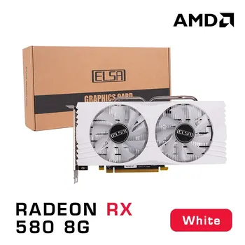 ELSA White Radeon RX 580 8GB GDDR5 256bit GPU Настолна Компютърна Игрална Карта