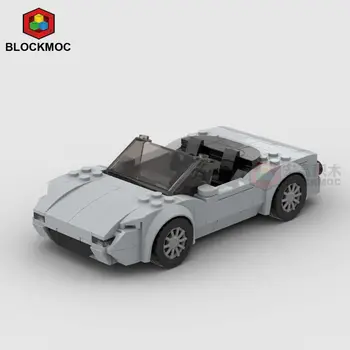 MOC Тухли Mazda Mx-5 Miata Eunosed Roadster Състезания за спортен автомобил, Шампион на скоростта, Състезател, Блокове Mx5, Автомобили с мек покрив, Играчка момчета