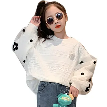 MODX Нова детска hoody с цветен модел, Скъпа однотонная hoody в корейски стил за момичета, училищни модни блузи за тийнейджъри