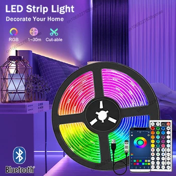 RGB Led лента Украса Игри Стая Неон led Светлини Bluetooth Синхронизация на музика 10 М 15 М 20 М И 30 М на осветителни Тела за Спалнята 5050 Luces Led Лампа