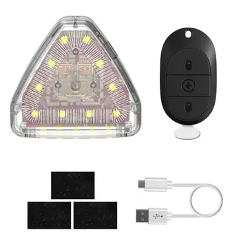 Usb Зареждане на мигаща лампа Безжично управление на RGB стробоскоп за велосипед, мотоциклет, автомобил, водоустойчив, предупреждение за сблъсък