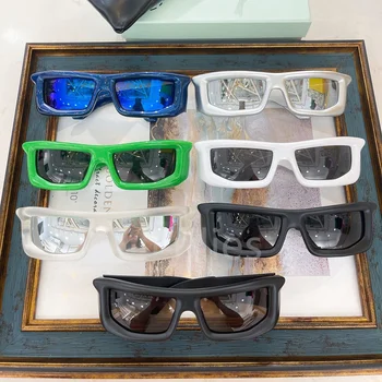Y2K Пънк Очила Дамски Мъжки Луксозни Маркови Нова Реколта Квадратни Огледални Слънчеви Очила В стил Steampunk Дамски Спортни Очила с Унисекс
