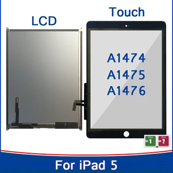 ААА + За iPad 5 A1474 A1475 A1476 LCD Сензорен дисплей, Дигитайзер, Резервни Части За iPad Air 1 Air1, LCD дисплей, 100% Тест
