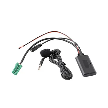 Автомобилен Bluetooth 6Pin Mini ISO AUX IN, аудио жак 3.5 мм Сменяем Микрофон за модели на Renault Списък актуализации Списък CD тунери