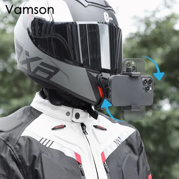 Аксесоари за мотоциклети Vamson за Gopro за Монтиране на каска за Gopro Hero 11 10 9 за смартфон за Insta360 one X3 Аксесоари за мотоциклети