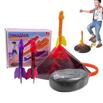 Гранатомет с динозавром, детска градинска стартера, ракети, гладка детска градинска играчка за задния двор, двор и градина