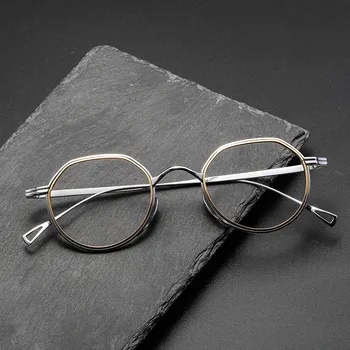 Дамски очила с пълна рамки Могат да отговарят на Късогледство, Персонални Ретро Висококачествени Класически Рамки За Очила, Мъжки Титанов оптични Очила