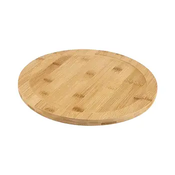Дървена кръгла Въртяща се чиния Въртящ се дървен поднос за кухненски плот дома