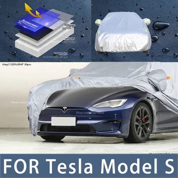 За Tesla Model S Външна Защита, Пълни с автомобил Сеат, Снежната Покривка, Козирка, Водоустойчива Прахозащитен Външни Автомобилни аксесоари