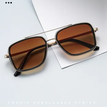 Класически Слънчеви очила в Стил Пънк За Мъже, Дамски Модни Метални Слънчеви Очила, Луксозни Квадратни Очила В Рамки UV400 Gafas De Sol