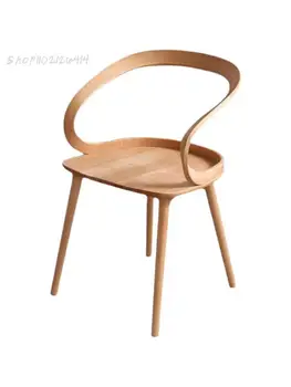 Креативен дизайн от масивна дървесина е в скандинавски стил, персонализирано стол с серпантином, чай масичка и стол, началната дневна, ресторант, хотел ins