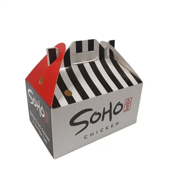 кутия за храна с индивидуален дизайн, художествена хартия, картонени кутии за опаковане на пържено пиле, храна за вкъщи, кутии за пържено пиле, опаковане на храна