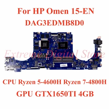 Лаптоп HP Omen 15-EN дънна платка DAG3EDMB8D0 с процесор Ryzen 5-4600 H Ryzen 7-4800 H GPU GTX1650TI 4 GB 100% Тествана, работи изцяло