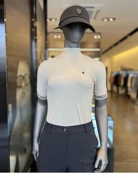 Лятна нова дамски дрехи за голф Зашеметяващ видове спорт на открито за почивка быстросохнущий трикотаж оборудвана приятелка и секси луксозен голф