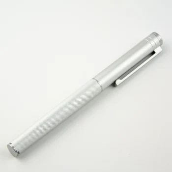 Метална писалка Hongdian H1 от алуминиева сплав с мастило EF/F за писма, канцеларски материали, подарък дръжка за студенти, сребро