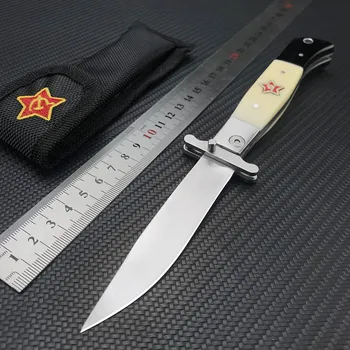 МНОГО ЗДРАВ Военен нож от неръждаема Стомана BUL Finka на НКВД с Покет Сгъваем нож за Самозащита, Лов Туристически Ножове за оцеляване
