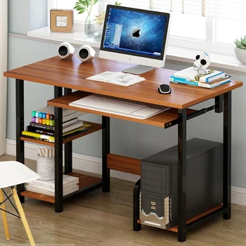 Модерен компютърен маса с поставка за клавиатура bookshelf за обучение на студенти бюро за домашния офис, работно бюро