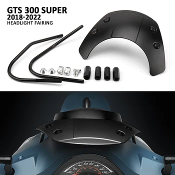 Мотоциклет GTS300 SUPER 2018 2019 2020 2021 2022 Предното Челно Стъкло, Обтекател Фарове, Ветрозащитный Екран, Черен За VESPA GTS 300 Super