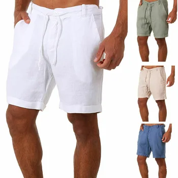 Мъжки летни плажни шорти Y2k с завязками, удобни и дишащи къси панталони, модерни панталони за почивка за всеки ден