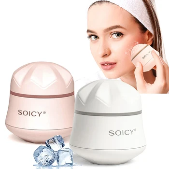 Нов SOICY S50 360-градусова Ледена Сачмен Масажор за лице Охлаждащи Топки Ice Ball Грижа за кожата Козметични Средства Студената терапия за лифтинг на лицето