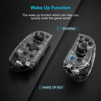 НОВ Прозрачен джойстик KS58 за Nintend Switch/переключающий OLED-джойстик с автоматично събуждане, съвместим с соматосенсорным шестиосевым на горивото
