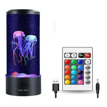 Новият електрически лавовая лампа с медузи♫, настолна лампа с медузи♫, което променя цвета аквариум с медузи ♫ за дома и стаите