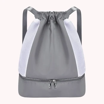 Оксфорд баскетболно чанта с отделение за обувки, Баскетболно чанта от съвсем малък с цип, Регулируема презрамка за спорт на открито