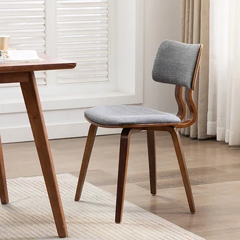 Скандинавски трапезария стол от масивно дърво, кухненски стол за спални, модерен минималистичен уличен стол, сгъваема домакински мебели