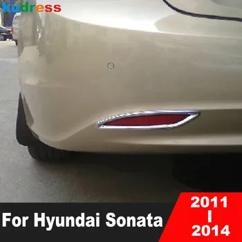 Тампон покрива фарове за мъгла, фаровете на задната броня за Hyundai Sonata 8 i45 2011 2012 2013 Хромирана рамка за задните фарове за мъгла, фаровете на кола, аксесоари