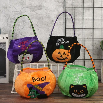 Украса на Чанти за шоколадови бонбони на Хелоуин, Чанта за подаръци за деца, чанта за тикви за Хелоуин