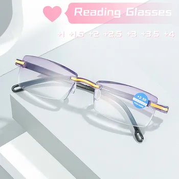 Унисекс, Градиентные тъмни очила, Модерен увеличаване на очила за далекогледство, Защита от ултравиолетови лъчи за четене на открито, Светло синьо езеро