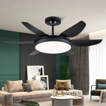 Фен TEMAR в скандинавски стил, led вентилатор на тавана, Модерен минималистичен ресторант, дневен тракт, спалня, търговска електрически вентилатор