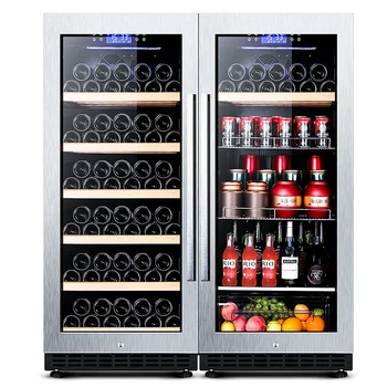 Хладилници за вино и напитки двойна зона хладилник, хладилник за бира на бара компресор изба